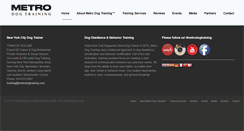 Desktop Screenshot of metrodogtraining.com