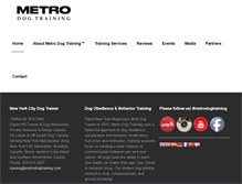 Tablet Screenshot of metrodogtraining.com